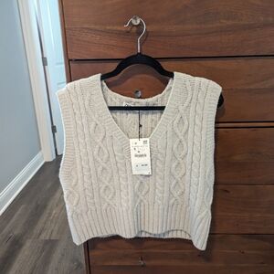 cable knit sweater vest